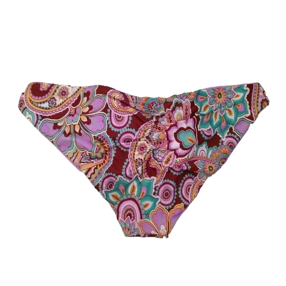 BECCA Purple Multi Color Hipster Bikini Bottoms Sz.M NWT - Picture 2 of 9